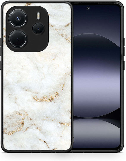 Husă Xiaomi Redmi Note 14 4G Marmură Aurie Albă