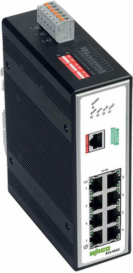 Индустриален Ethernet Управляем Суич За Релса 852-602 8-портов 100base-tx & Profinet Cc-b