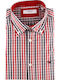 Long-sleeved Cotton Shirt Checked Red