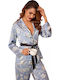 Intimonna Winter Damen Pyjama-Set Sky Blue
