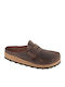 Anatomical Leather Women's Slippers Brown