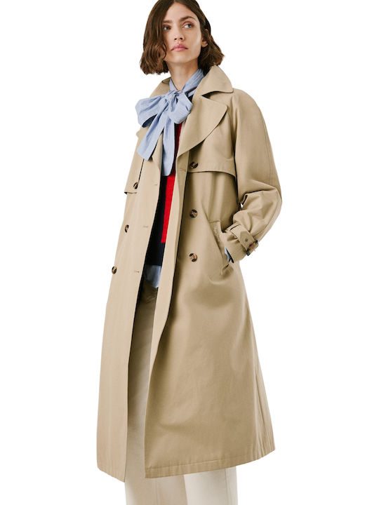 Pepe Jeans Women's Stone Beige Trench Coat