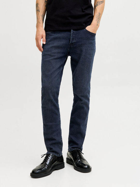 Herren Jeanshose Elastische Slim Straight Fit Blaue