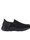 Kunstleder Herren Slip-Ons Schwarz