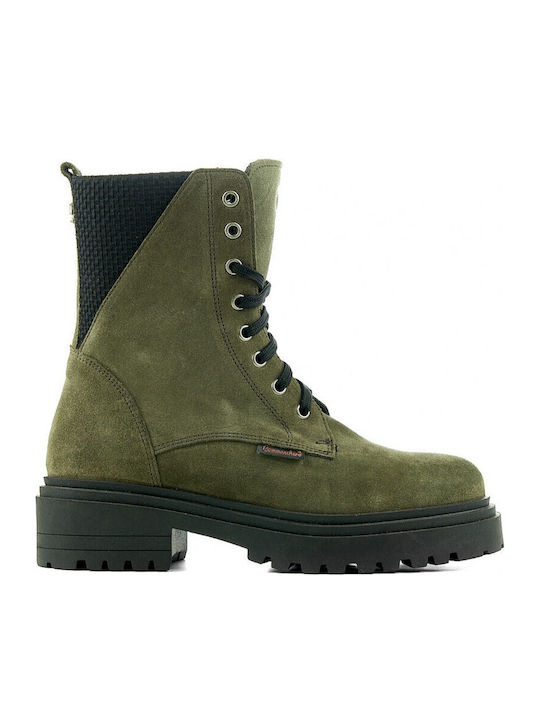 Commanchero Original Leder Stiefeletten Damen Grün
