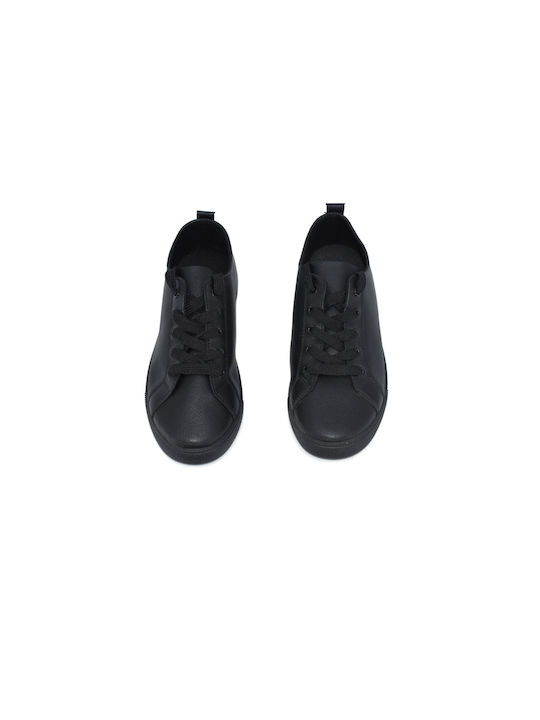 Damentaschen Sneakers Schnürsenkel K.gb-114 Schwarze Schwarz