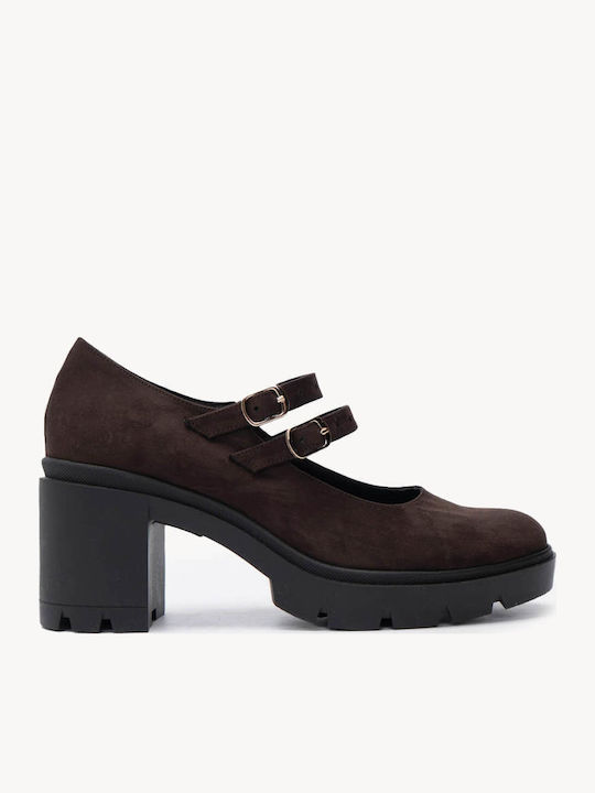 Καφέ Loafers Διακοσμητικές Αγκράφες