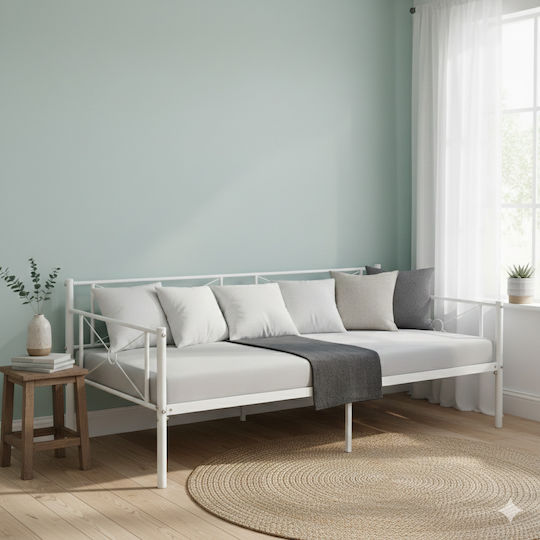 Cimarron Καναπές Κρεβάτι Μονό για Στρώμα 90x190cm Λευκό Cimarron Καναπές Κρεβάτι Μονό για Στρώμα 90x190cm Λευκό