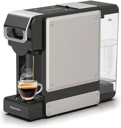 Rohnson Kapsel-Kaffeemaschine Nespresso Druck 19bar Schwarz