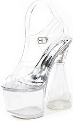 Sexy Clear Sandals Ψηλά Διάφανα