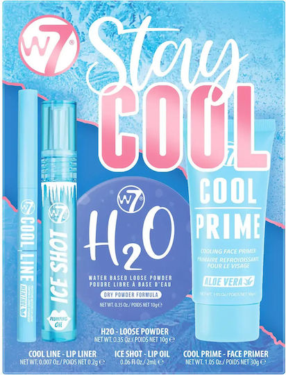 W7 Cosmetics Stay Cool Σετ Μακιγιάζ για Πρόσωπο & Χείλη 3τμχ