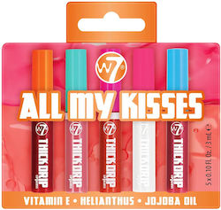 W7 Cosmetics All My Kisses Сет за грим за лицето Устни 5бр