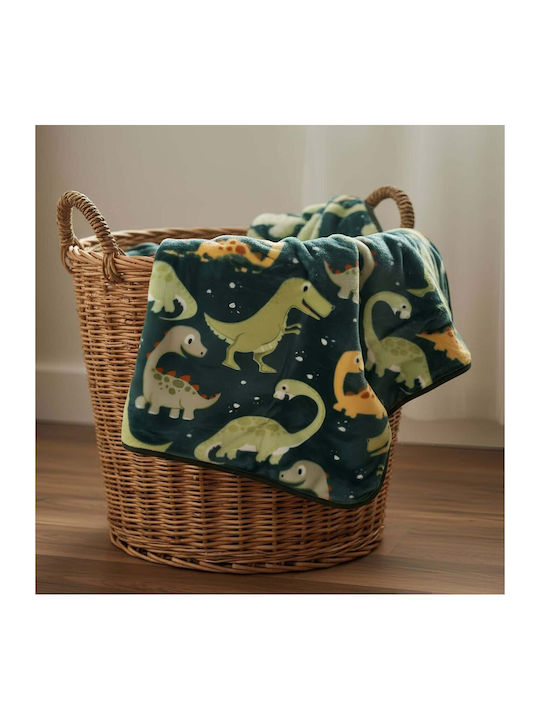 Astron Italy Baby Blanket Cot Dinosaurs 110x140cm