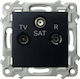 Sapfir Rtv-Sat End Socket Black Metallic Gpa-Zs...