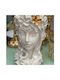 Velve Vază Decorativă Ceramică Alb 33x18x33cm 1buc