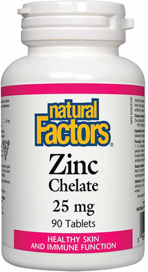 Natural Factors Chelated 25мг 90 табове Natural