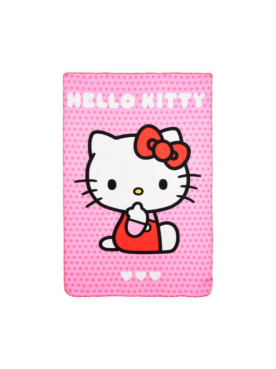 Hello Kitty Pătură Fleece Roz 100x150cm