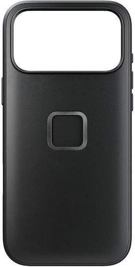Peak Design Everyday Back Cover Δερμάτινο / Σιλικόνης με Λουράκι Αδιάβροχο Μαύρο (iPhone 17 Pro Max)