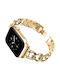 Wearable Straps Elegant Metal Beads Bracelet Gold Apple Watch 42 44 45 46 49mm
