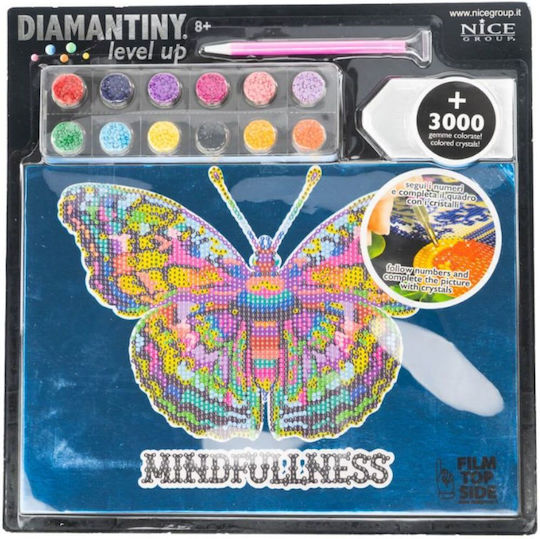 Nice Diamantiny Mosaic Canvas Crystal Art “Multicolored Butterfly” Crystals & Mirror Background 96011 8+ Years