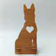 Wooden Cell Phone Stand "love Dog" Toxylo