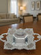 Galifas Metallic Decorative Platter Silver 48x28x7cm