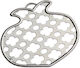 Hanging Pomegranate Element for Making Wreaths Metal Silver 75x70mm 1 Piece