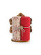 Christmas Set Wooden Base 2 Coaster Holders Nef-nef Homeware Snowflake White Red 40x70