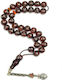 Roloi Komboloi Mastic Worry Beads with 33 Beads Honey 29cm