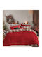 Nef-Nef Homeware Κουβερτοπάπλωμα Υπέρδιπλο 240x220εκ. Sweet Christmas Red 230 GSM
