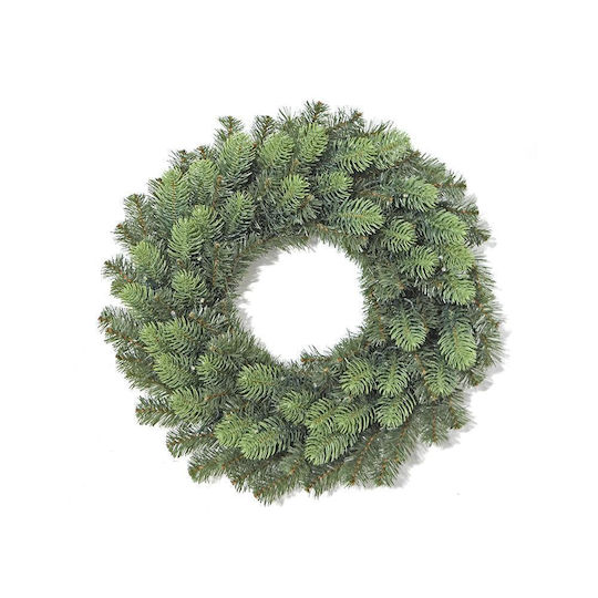 Wreath Mixed Pe&PVC 2 Tone Green 50cm