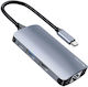 Yesido HB15 3-Port USB 3.0 Hub with USB-C Connection and Ethernet Gray