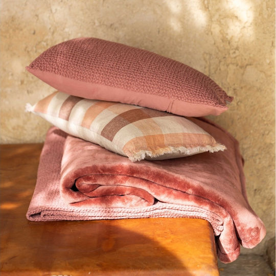 Vivaraise Michka Velvet Blanket Double 220x240cm Orange