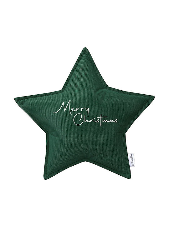Perna Decorativă Star Merry Christmas Green Sparrow Verde