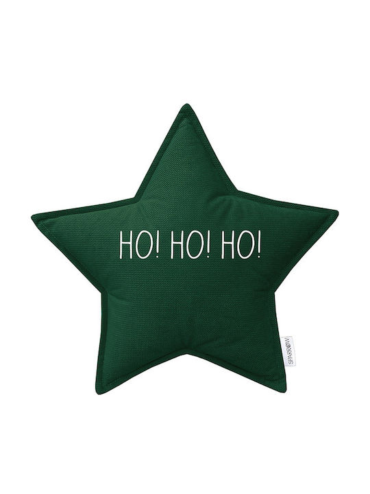 Декоративна Възглавница Star Ho Ho Ho Green Sparrow Зелена