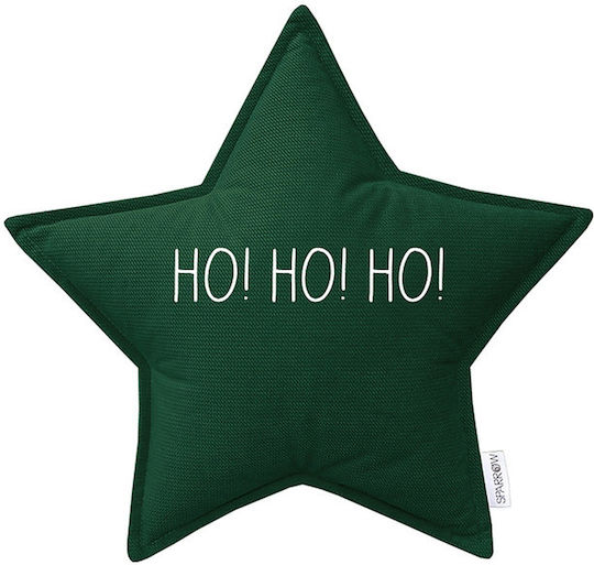 Декоративна Възглавница Star Ho Ho Ho Green Sparrow Зелена