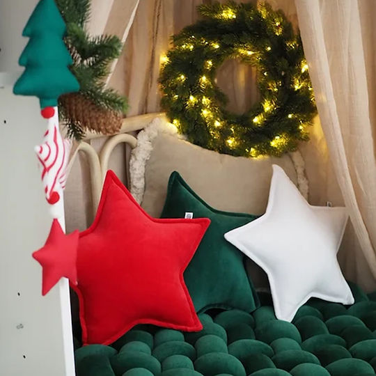 Weihnachtsdekorative Kissen Star Sperber Rot Blau Beige Blau Petrol Sable Grau Braun Gelb Rot Weiß Beige Grün Rosa 32x32