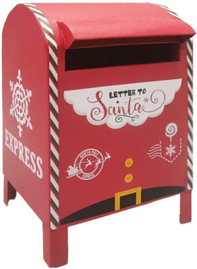 Christmas Metal Mailbox Red – 21x20x32cm