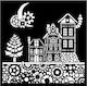 Thick Stencil Stamperia 18x18cm Gear Up Christm...