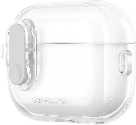 AmazingThing Minimal Hülle Silikon mit Haken in Transparent Farbe für Apple AirPods 4