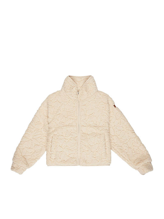 Roxy Παιδική Ζακέτα Fleece Μπεζ Blurry Cloud