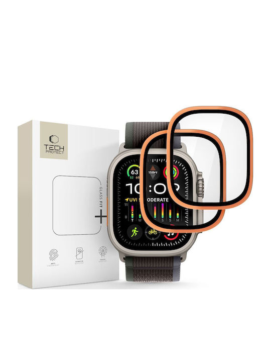 Tech-Protect Glass Ring Закалено стъкло за Apple Watch Ultra 49мм 2бр Cosmic Orange