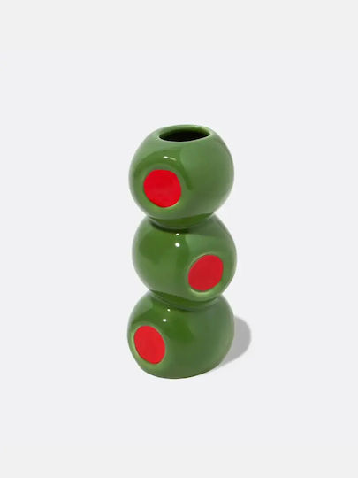 DOIY Porcelain Vase Green Size 5x10.5cm