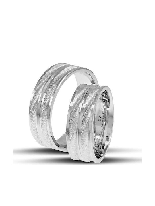 Themelidis Jewels Σετ Βέρες από Λευκόχρυσο