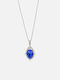 Chrysothemiss Damen Halskette Saphir Blick Vergoldet Blau Kristall