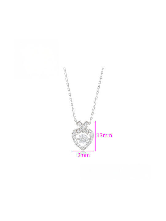 Chrysothemiss Colier Aurora Kiss Placat Cu Platină Zircon