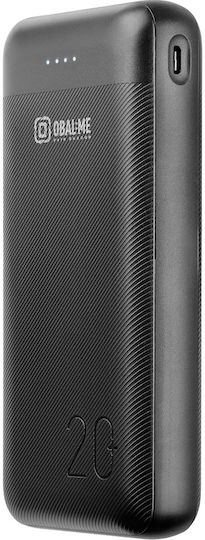 Obal:Me PowerNest 20000mAh με 2 Θύρες USB-A και Θύρα USB-C Μαύρο