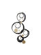 Marhome Geometric Wall Decor Black Metallic Element 77.5x5.7x41.9cm