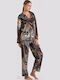 Milena by Paris Set Pijamale pentru Femei Tiger