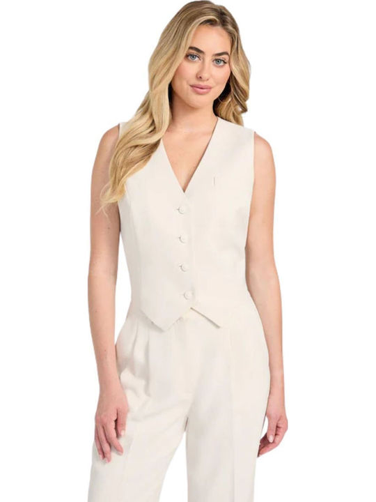Guess Women's Vest Ecru